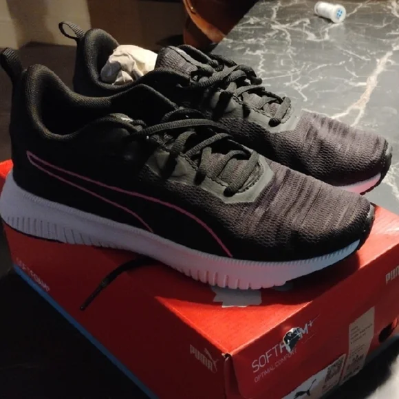 New In Box Puma Black and Pink Athletic Shoes - Picture 1 of 5